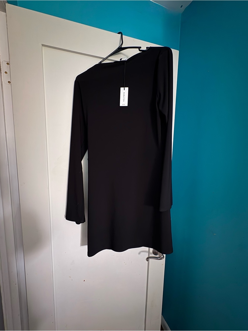 Aritzia Babaton Swan Mini Dress NWT-black - Picture 5 of 8